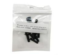 Tennis Racket Wire Protection Tube Nylon Black | 15-piece set, mixed diameters 3.2-4.0mm, fits various string types, for versatile compatibility, black nylon