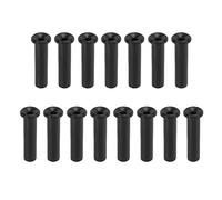 Tennis Racket Wire Protection Tubes 15pcs Set, Durable Nylon, Black 4.0x35mm Double Wire Hole - Lightweight Design, Easy to Use, Ideal for Racket Maintenance (3.6 * 15mm)
