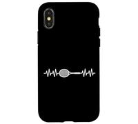 Tennis Racquet Heartbeat Tennis Sport Vintage Tennis Coach Case for iPhone X/XS