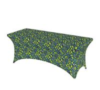 Tennis Racquets and Balls Print Large Rectangular Table Cover Fits Oval Tables Table Cover for Parties Events