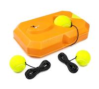Tennis Rebound Trainer Set, Portable Solo Practice Tool with Heavy Duty Power Base, 3 String Balls, Filling Water Required, Indoor/Outdoor Tennis Training Equipment for Beginners&Advanced Players(ORG)