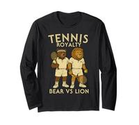 Tennis Royalty Bear Vs Lion Tennis Fans Long Sleeve T-Shirt