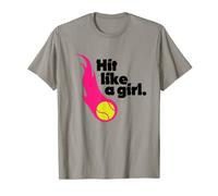Tennis Shirt Hit Like A Girl Player Doubles Funny Gift T-Shirt