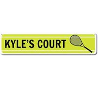 Tennis Sign, Personalized Kid's Room Sign, Custom Tennis Court Sign055 for Indoor Outdoor Yard Street Signs 16x4 inches