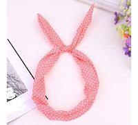 Tennis Sweatband Paisley Dot Headband Rockabilly Polka Retro Wire Scarf Headband for Wireless Tartan Tennis Band Black (Watermelon Red, One Size)