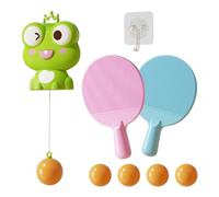 Tennis table trainer: hanging door configuration, PP building material, adjustable training tool, racquet and ball kit | Ideal for adults and children, training and