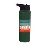 Tennis Tennis Serve Sports Silhouettes Evolution Motion Stainless Steel Insulated Water Bottle