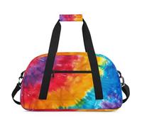 Tennis Texture Gym Bag Sports Duffle Bag Weekend Sleepover Duffel Bags Small Travel Tote for Overnight Workout Gymnastics Dance Ballet, Tie Dye Interesting Style, 18.9 x 8.7 x 10.6 in, Duffel Bags