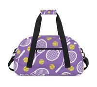 Tennis Texture Gym Bag Sports Duffle Bag Weekend Sleepover Duffel Bags Small Travel Tote for Overnight Workout Gymnastics Dance Ballet, The Tennis Sport Style, 18.9 x 8.7 x 10.6 in, Duffel Bags