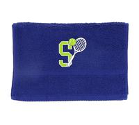 Tennis Towel with Monogrammed Embroidery Initial Gift for Men & Women, Training Accessory Gift, Gym Towel Present for Tennis Players Birthday, Retirement, Christmas - Royal Blue, S