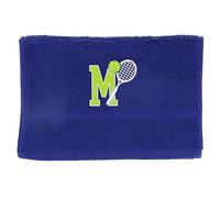 Tennis Towel with Monogrammed Embroidery Initial Gift for Men & Women, Training Accessory Gift, Gym Towel Present for Tennis Players Birthday, Retirement, Christmas - Royal Blue, M