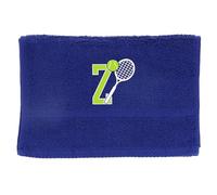 Tennis Towel with Monogrammed Embroidery Initial Gift for Men & Women, Training Accessory Gift, Gym Towel Present for Tennis Players Birthday, Retirement, Christmas - Royal Blue, Z
