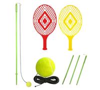 Tennis Trainer, Portable Solo Training Set, Self Returning Ball Base, 64.57 Inches Swing Practice Tool, Feedback Rebound System for Athletes, Home Court, Leisure Game, Outdoor Play