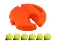 Tennis Training Rebounder Set, Single Player Fixed Base With Stringed Rebound Balls For Beginners Self Practice, Indoor Tennis Training Tool(Orange,6 Training Balls)