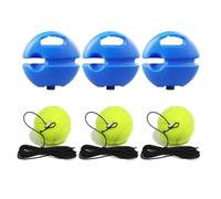 Tennis Training Rebounder Set, Single Player Fixed Base With Stringed Rebound Balls For Beginners Self Practice, Indoor Tennis Training Tool(Blue,3 Training Balls)