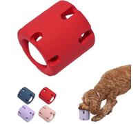 Tennis Tumble Puzzle Toy Dog Tennis Cup Interactive Chew Toys for Dogs Stress Release Game Pet Educational Toys for Small and Medium Dogs Puppies (Red)