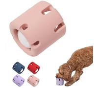 Tennis Tumble Puzzle Toy Dog Tennis Cup Interactive Chew Toys for Dogs Stress Release Game Pet Educational Toys for Small and Medium Dogs Puppies (Pink)