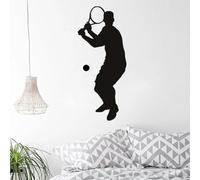 Tennis Wall Sticker, Tennis Player's Front Swing, Hitting The Ball and Scoring, Tennis Wall Sticker, Gym Art Sticker.