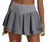 Tenniskirts Women's Skirts Elegant Miniskirt Ladieskirts Fashion Sportskirt Casual Pleatedskirts Lightweight Skirt Modern Beachskirts Elasticated Waist Summerskirts(5-Gray,S)
