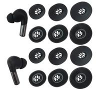 TENNMAK 12X Replacement Earbud Tips for OnePlus Buds 4 / Buds 3 / Buds Pro 3 / Buds Pro 2 / Nord Buds 3 / Nord Buds 3 Pro Earbuds Eartips Accessories, 6 Pairs,Black