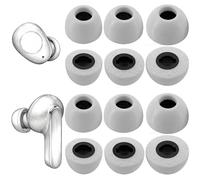 TENNMAK 12X Replacement Memory Foam Eartips for JBL Earbuds,6 Pairs,Gray | Compatible with JBL Tune Buds / Tune Buds 2 / Vibe Buds / Live Beam 2 & 3 / Tour Pro 2 & 3 / Live Pro 2 / Earbuds,Ear Tips