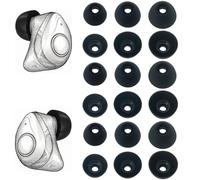 TENNMAK 18X Replacement Silicone Ear Tips for Raycon Everyday/Fitness/Impact / E25 Earbuds Eartips, 9 Pairs, S.M.L Size, Black