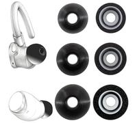 TENNMAK Replacement 2 Layers Memory Foam Eartips for Soundcore & Devialet | Compatible with Soundcore Sport X20 / X10 / Space A40 / Devialet Gemini II Earbuds Earpad Ear Tips, Black, Upgrade