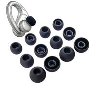 TENNMAK Replacement Silicone Eartips for JBL Endurance Earbuds,12 Pcs,Black | Compatible with JBL Endurance Peak 4/Peak 3/Peak II/Peak & Endurance Race/Race 2/Run 2 Earbuds,Earpad Ear Tips