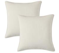 Tennove Cushion Covers 40x40cm Soft Chenille Couch Throw Pillows Case Pack of 2 Farmhouse Decorative Luxury Cushion Pillow Covers Pearl White Pillowcase for Home Sofa Bedroom Decor