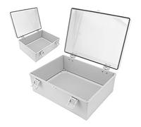 TenNuoDa 400 x 300 x 170mm Large Snap Buckle Electric Junction Box, IP66 Waterproof Transparent Plastic Electric Equipment Distribution Box, Electrical Project Enclosure