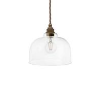Tennyson Clear Glass Pendant Light - Old English Brass - Se Home