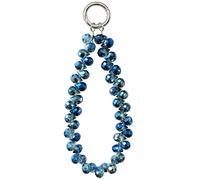 TENOC Beaded Phone Wrist Strap, Cellphone Lanyard Chain, Sparkling Wristlet Bracelet Keychain for Women, A-navy Blue, One Size