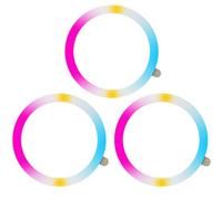 TENOC Universal Metal Ring Sticker for Magnetic Charger Compatible with iPhone/Samsung/Android All Cellphones, Magnetic Mount/Phone Holder Conversion Accessories, 3Pcs, Rainbow