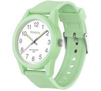 TENOCK Kids Analog Watches for Girls Boys Kids Watches with Soft Band Learning Time 50M Waterproof Children Watch Easy to Read for Ages 3-10 Children Great Birthday Gifts (Green)