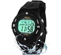 TENOCK Kid's Digital Watch, LED Sports Watches for Boys and Girls, 50 m Waterproof Digital Watches with Alarm Stopwatch, Gifts for Your Children Age 4-12 (Black)