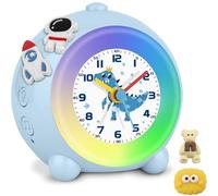 TENOCK Kids Unicorn Girls Alarm Clock - Gradient Light Silent Alarm - Children's Birthday Party (Blue)