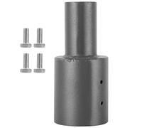 Tenon Adapter for 4 Inch OD Round Poles, Iron Mounting Bracket with Bolts, Compatible with Hyperlite and Common Lighting Systems, Black Outdoor Light Pole Accessory for Street and Area Lighting