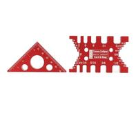 Tenon Caliper and Triangular Gauge Set, Woodworking Measuring Tool with Metric and Imperial Scale, Aluminum Alloy Right Angle Ruler for Router Saw Table Height Adjustment