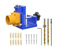 Tenon Hole - Tenon Hole Angle Drill Guide for Woodwork - Screw Drilling Device with Dust Extraction | For Cabinet Installation Carpentry Desk Crafts Hobby Woodwork