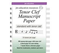 Tenor Clef Manuscript Paper: standard with tenor clef