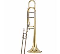 Tenor Pitch-Shifting Trombone Musical Instrument B-To-F White Copper Pull-Pipe Trombone Professional Band Performance