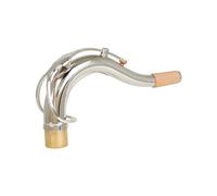 Tenor Saxophone Bent Neck Brass Silver Plated Extended Tenor Bent Neck Woodwind Replacement Accessories Parts