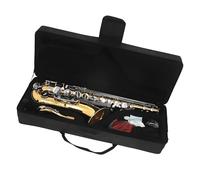 Tenor Saxophone Gold and Silver Key B Flat Tune Set Including Portable Bag Mouthpiece Cleaning Brush Accessories Beginner Saxophone