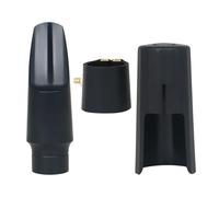 Tenor Saxophone Mouthpiece - Sax Instrument Accessories Set of 3 - Alto Saxophone Mouthpiece Kit Ligatures Caps for Prolonged Usage Or Replacement