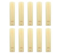 Tenor Saxophone Reeds Set 10Pcs Bb Key 2.0 Hardness with Plastic Box - Durable, Non Deform, Rich Sound for Professional and Beginner Musicians (Strength 2.5)