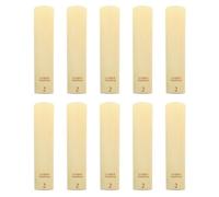 Tenor Saxophone Reeds Set 10Pcs Bb Key 2.0 Hardness with Plastic Box - Durable, Non Deform, Rich Sound for Professional and Beginner Musicians (Strength 2.0)