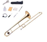 Tenor Slide Trombone for Beginners - Lightweight, Versatile Design with Mouthpiece and Carrying Bag - Comfortable Ergonomic Grip, Durable Construction for Authentic Sound