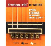 Tenor String-Tie Tailpiece BridgeBeads Set for Classical or Flamenco Spanish Guitar, AMBER Color Bridge Beads.