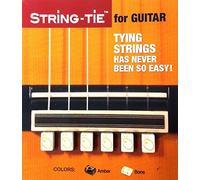 Tenor String-Tie Tailpiece BridgeBeads Set for Classical or Flamenco Spanish Guitar, PEARL BONE WHITE Color Bridge Beads.