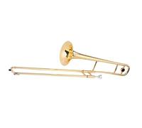 Tenor Trombone Brass Gold Lacquer Bb Tone B Flat Wind Instrument With Cupronickel Mouthpiece Cleaning Stick Case